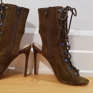 Steve Madden Ankle Bootie Lace Up Green Size 7